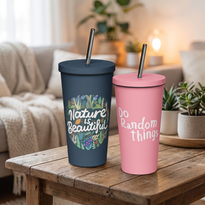 Insulated Tumbler With Straw