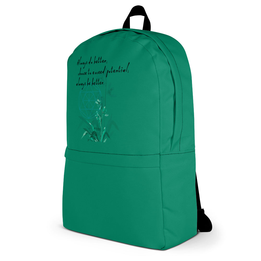 Always Better Haiku With Lilies on Backpack