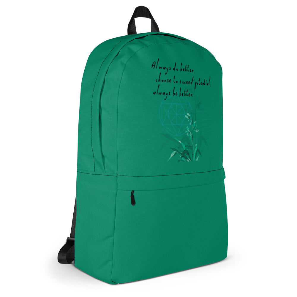 Always Better Haiku With Lilies on Backpack