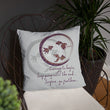 Courage To Begin Haiku With Fish on Basic Pillow