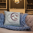 Courage To Begin Haiku With Fish on Basic Pillow