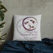 Courage To Begin Haiku With Fish on Basic Pillow