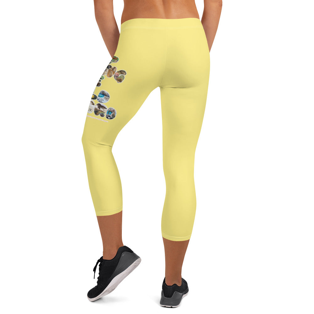Baby Animals Keep Moving The World Forward on Capri Leggings