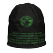 Binary Instructions To Keep Moving The World Forward With Vitruvian Earth In Green on Kids Original Beanie