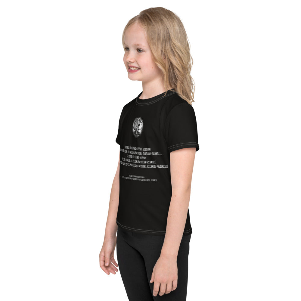 Binary Instructions To Keep Moving The World Forward With Venusian Earth In White on Kids Original T-Shirt