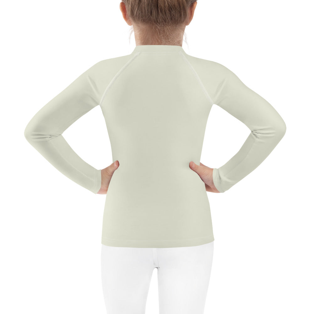 Future Is Bright Haiku With Mountain Sun on Kids Rash Guard
