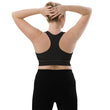 Binary Instructions To Keep Moving The World Forward With Venusian Earth In White on Longline Sports Bra