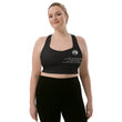 Binary Instructions To Keep Moving The World Forward With Venusian Earth In White on Longline Sports Bra