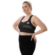 Binary Instructions To Keep Moving The World Forward With Venusian Earth In White on Longline Sports Bra