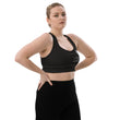 Binary Instructions To Keep Moving The World Forward With Venusian Earth In White on Longline Sports Bra