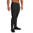 Binary Instructions To Keep Moving The World Forward With Vitruvian Earth In Green on Men's Joggers