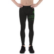 Binary Instructions To Keep Moving The World Forward With Vitruvian Earth In Green on Men's Leggings