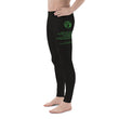 Binary Instructions To Keep Moving The World Forward With Vitruvian Earth In Green on Men's Leggings