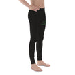 Binary Instructions To Keep Moving The World Forward With Vitruvian Earth In Green on Men's Leggings