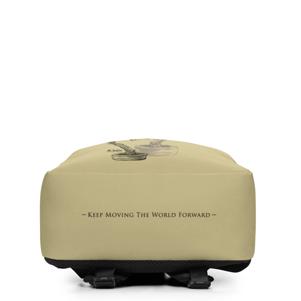 Matsuo Basho Haiku With Bonsai on Minimalist Backpack
