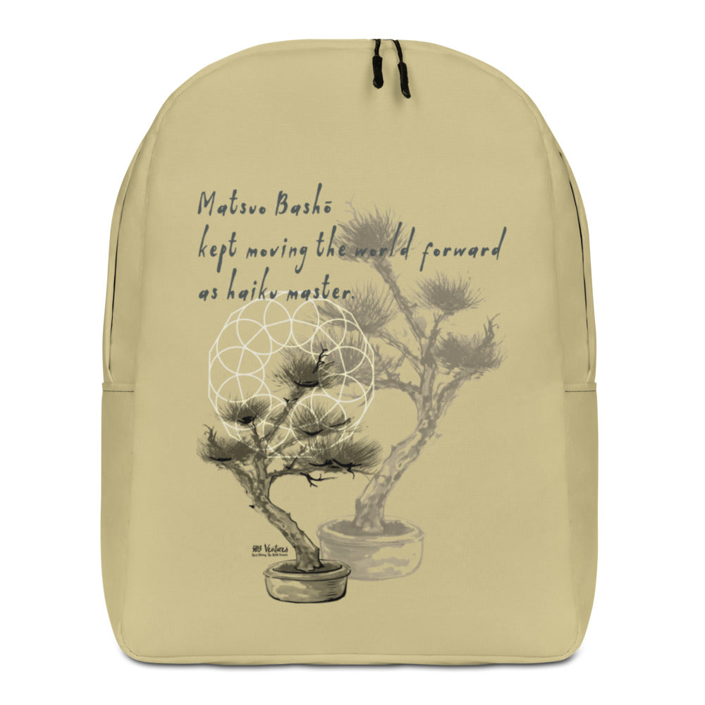 Matsuo Basho Haiku With Bonsai on Minimalist Backpack