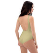 Matsuo Basho Haiku With Bonsai on Women's One-Piece Swimsuit