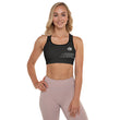 Binary Instructions To Keep Moving The World Forward With Venusian Earth In White on Padded Sports Bra