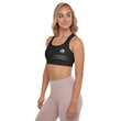 Binary Instructions To Keep Moving The World Forward With Venusian Earth In White on Padded Sports Bra
