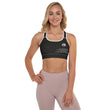 Binary Instructions To Keep Moving The World Forward With Venusian Earth In White on Padded Sports Bra