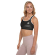 Binary Instructions To Keep Moving The World Forward With Venusian Earth In White on Padded Sports Bra