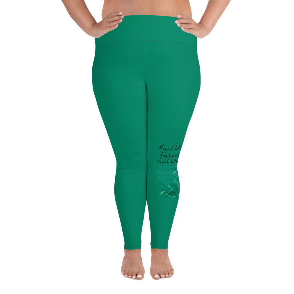 Always Better Haiku With Lilies on Plus Size Leggings