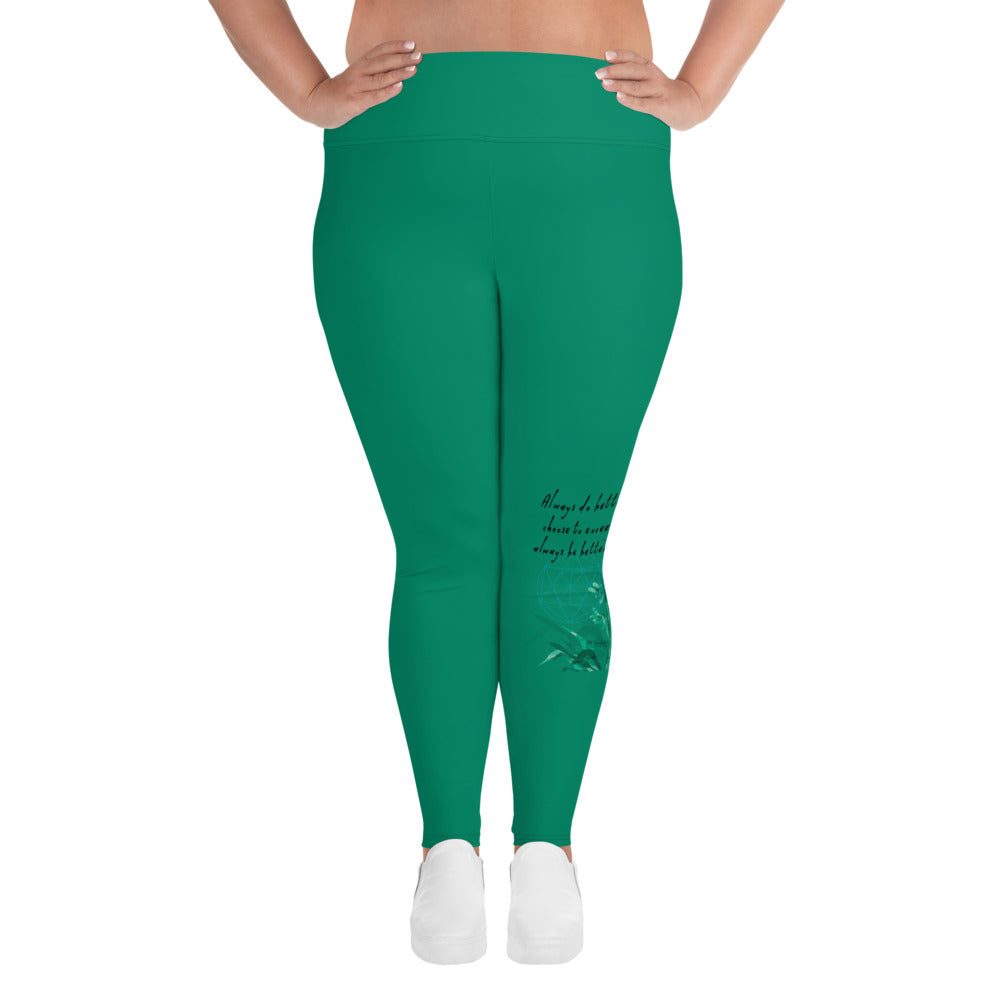 Always Better Haiku With Lilies on Plus Size Leggings