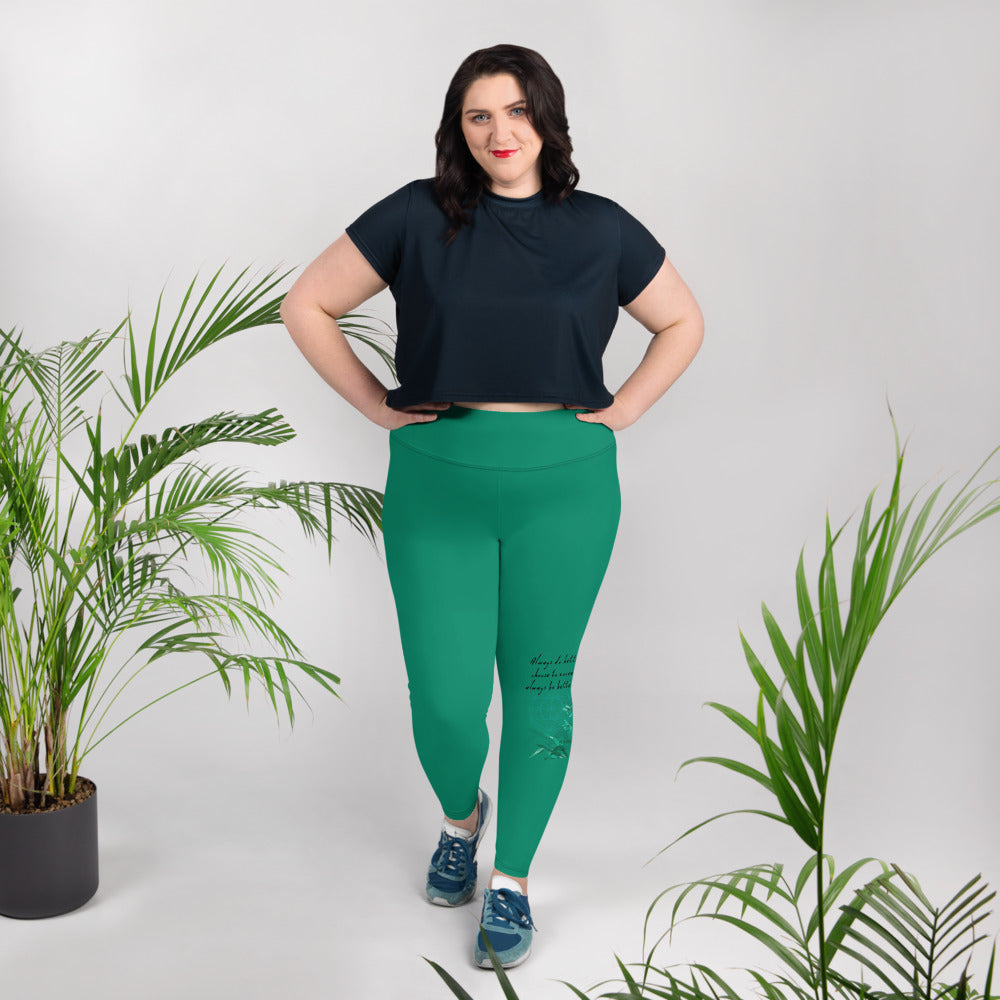 Always Better Haiku With Lilies on Plus Size Leggings