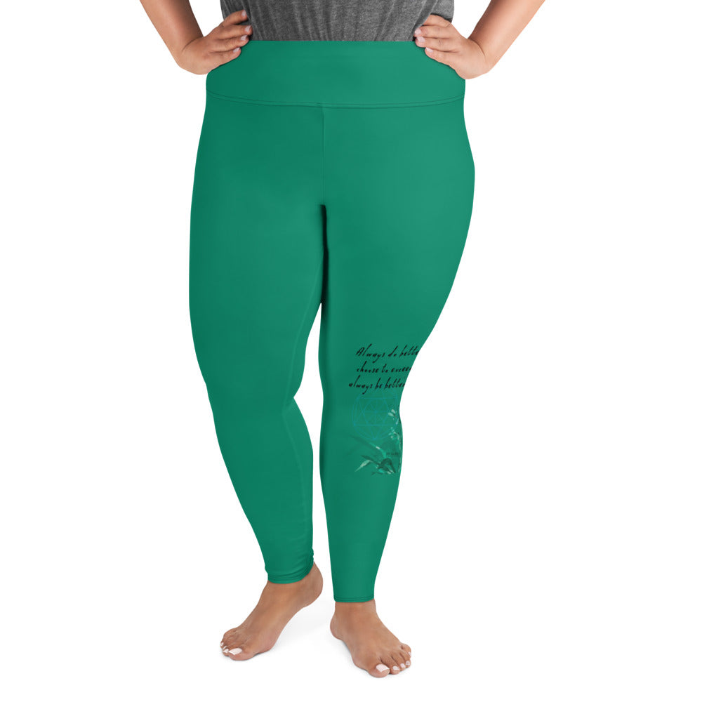 Always Better Haiku With Lilies on Plus Size Leggings