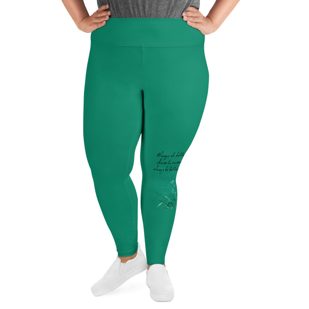 Always Better Haiku With Lilies on Plus Size Leggings