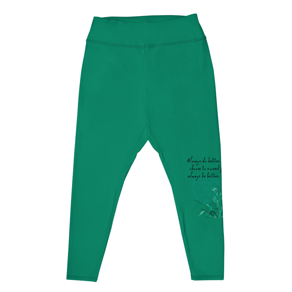 Always Better Haiku With Lilies on Plus Size Leggings