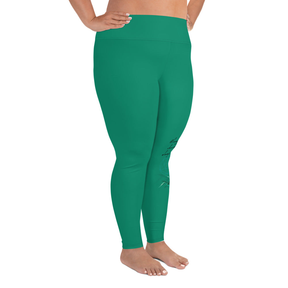 Always Better Haiku With Lilies on Plus Size Leggings