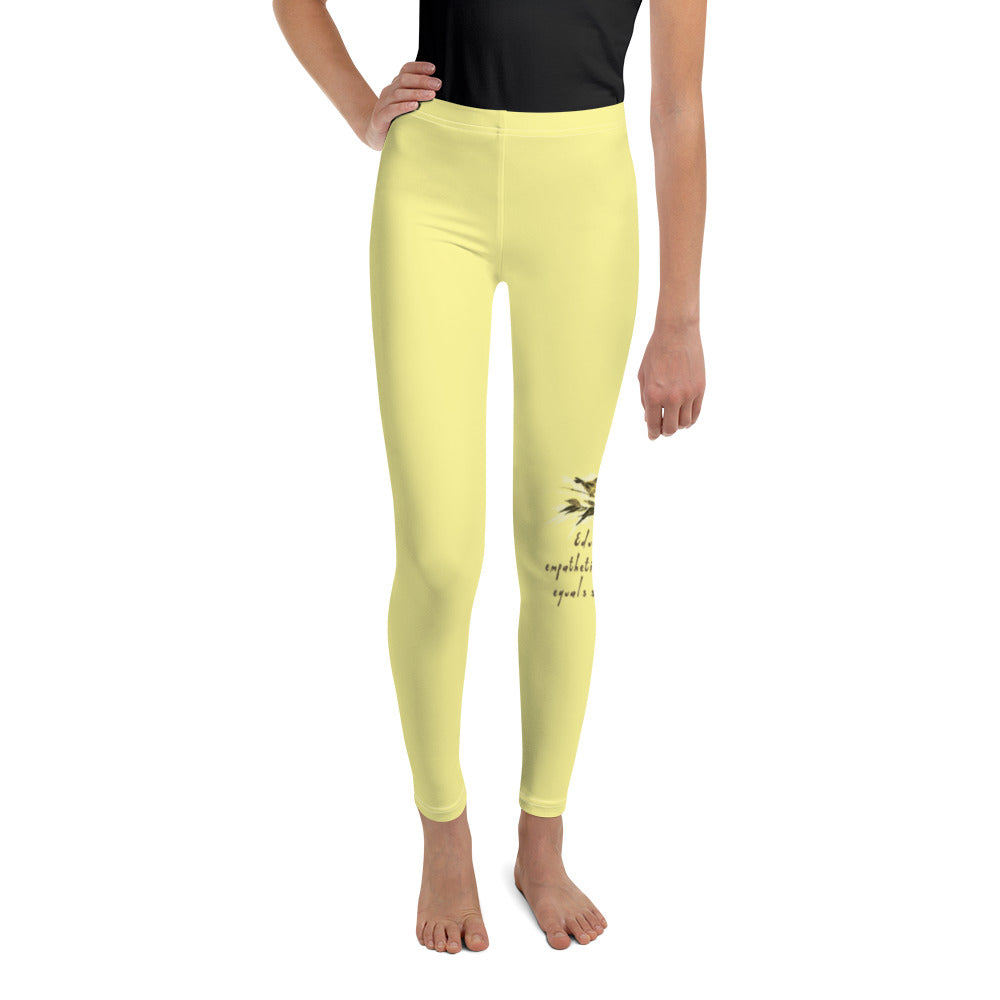 Sage Wisdom Haiku With Sparrow on Youth Leggings