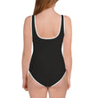 Binary Instructions To Keep Moving The World Forward With Venusian Earth In White on Youth One-Piece Swimsuit