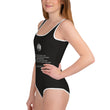 Binary Instructions To Keep Moving The World Forward With Venusian Earth In White on Youth One-Piece Swimsuit