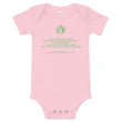 Binary Instructions To Keep Moving The World Forward With Vitruvian Earth In Green on Baby Short Sleeve Onesie