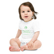 Binary Instructions To Keep Moving The World Forward With Vitruvian Earth In Green on Baby Short Sleeve Onesie