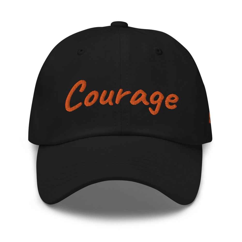 Courage In Amber Embroidery On Classic Dad Hat