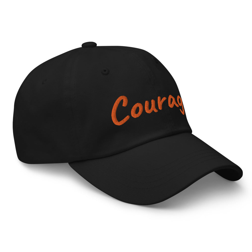 Courage In Amber Embroidery On Classic Dad Hat