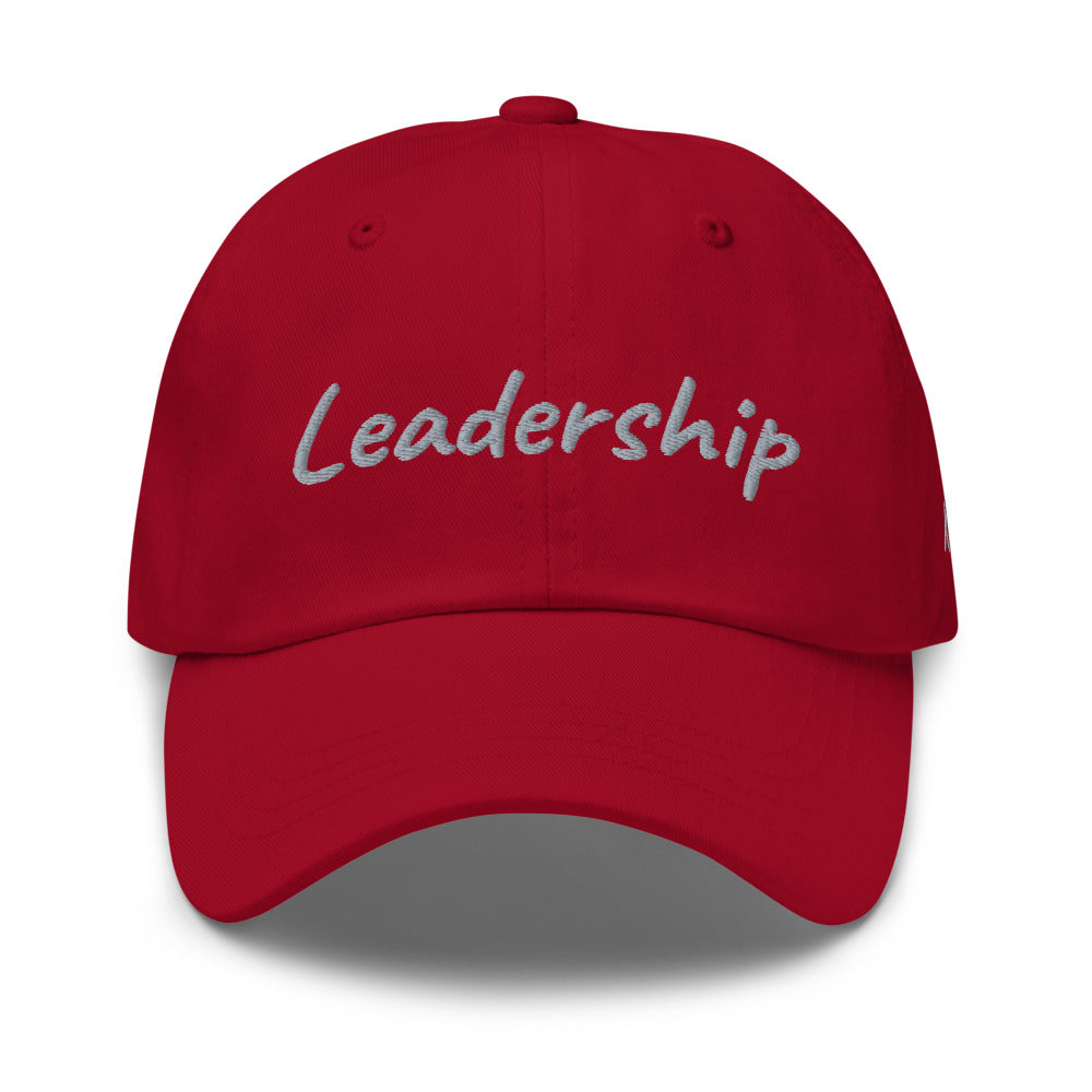 Leadership In Silver Embroidery On Classic Dad Hat