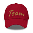 Team In Celluloid Embroidery On Classic Dad Hat