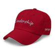 Leadership In Silver Embroidery On Classic Dad Hat