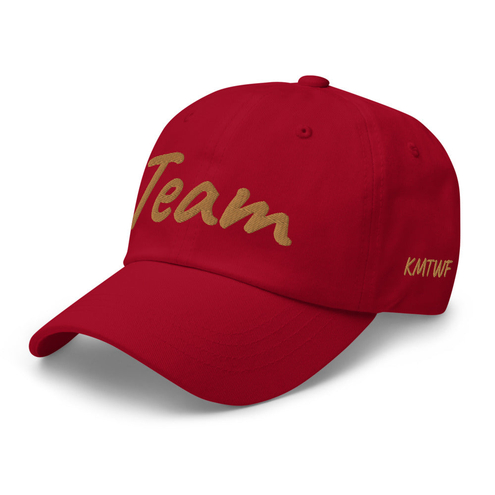 Team In Celluloid Embroidery On Classic Dad Hat