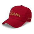 Team In Celluloid Embroidery On Classic Dad Hat