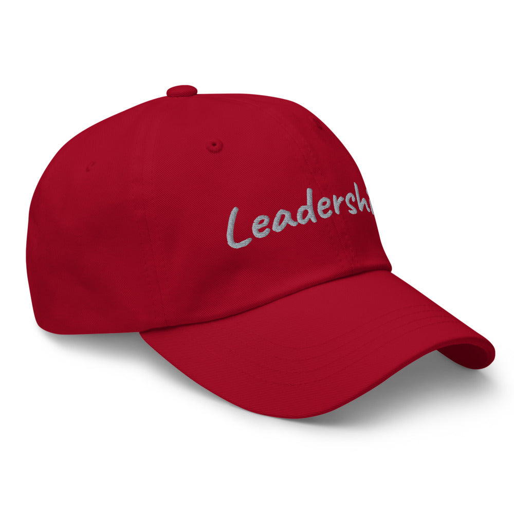Leadership In Silver Embroidery On Classic Dad Hat
