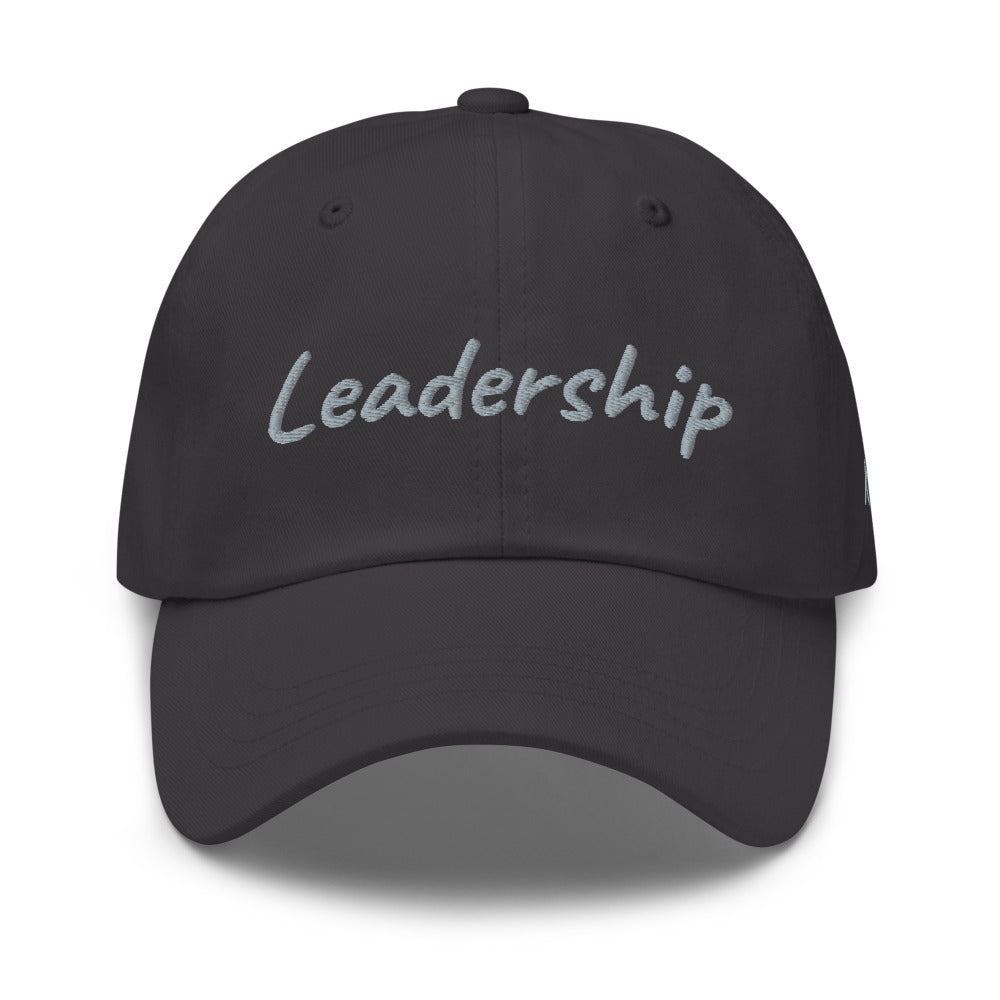Leadership In Silver Embroidery On Classic Dad Hat