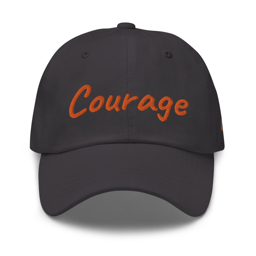 Courage In Amber Embroidery On Classic Dad Hat