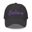 Believe In Amethyst Embroidery On Classic Dad Hat