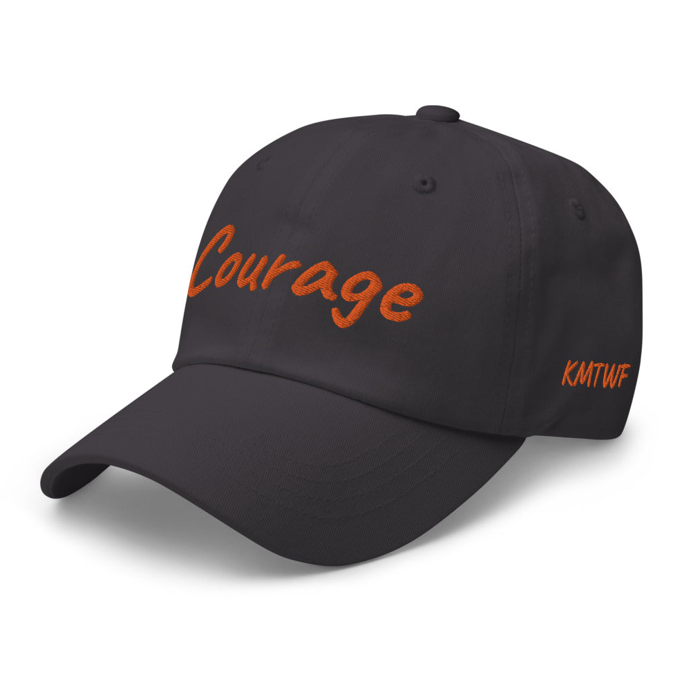 Courage In Amber Embroidery On Classic Dad Hat