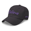 Believe In Amethyst Embroidery On Classic Dad Hat
